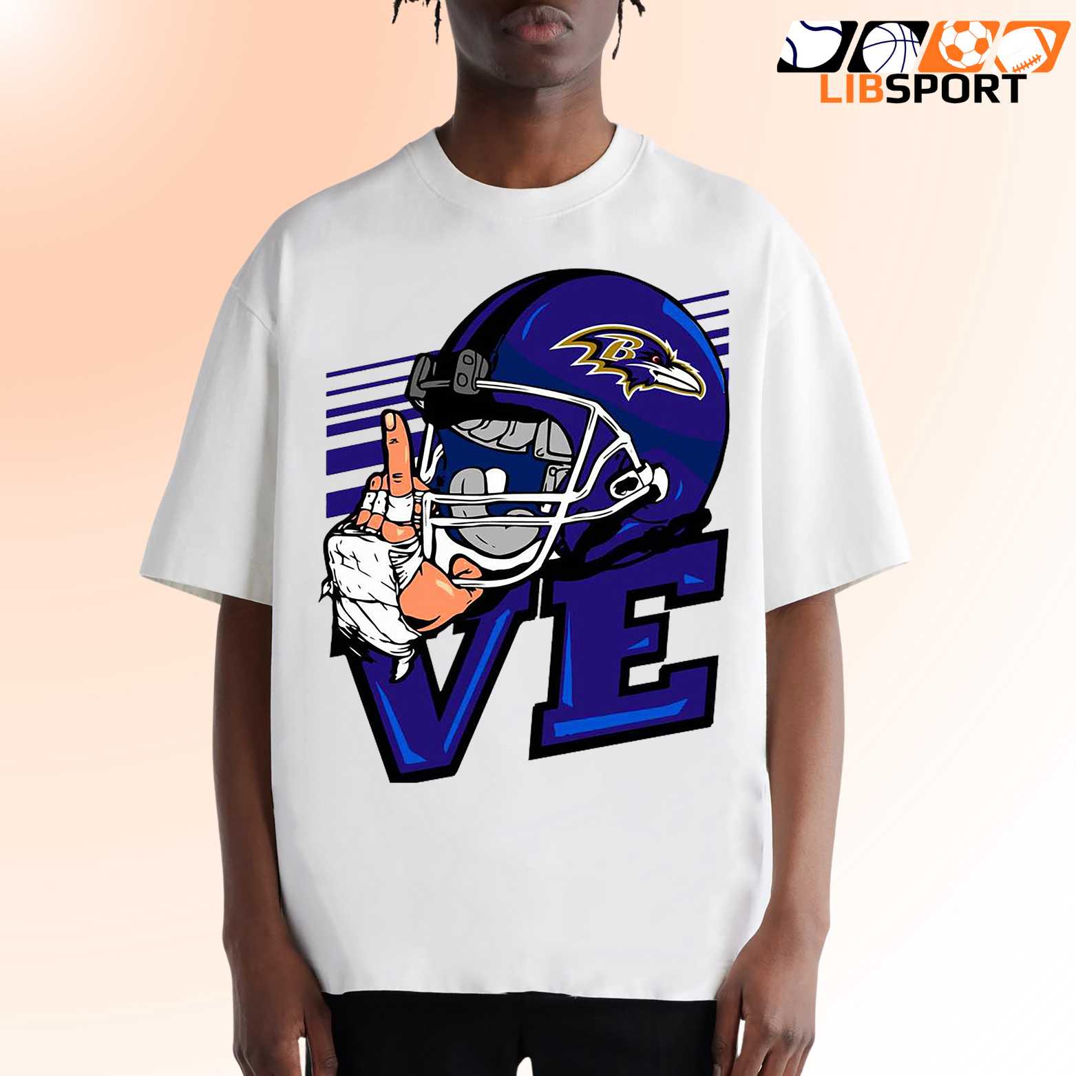 Love Baltimore Ravens T Shirt, Retro Nfl Fan Shirt, Game Day Shirt